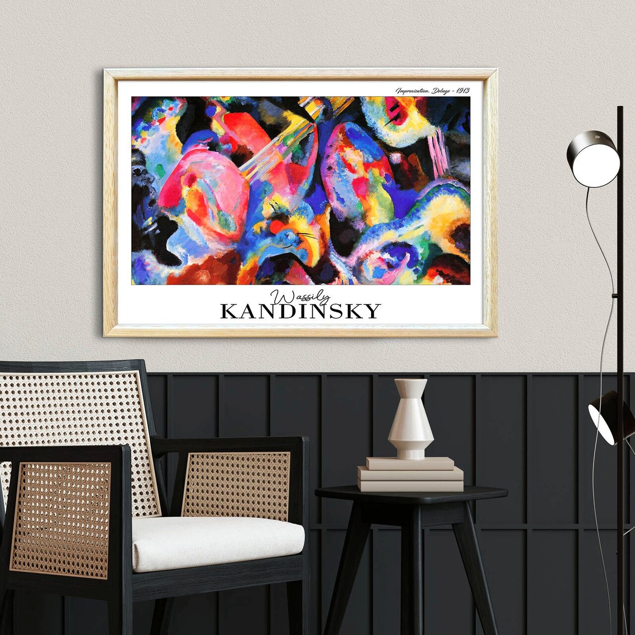 Tablou decorativ, 4262AHSKANDINSKY-016, Fundal: 100% MDF (Grosime: 2,7 mm), Multicolor - view 2