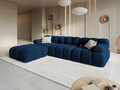 Canapea modulara 4 locuri, Bellis-51, Micadoni Home, 282x188x70 cm, catifea, albastru regal