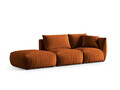 Canapea modulara 3 locuri cotiera stanga, Chris-184, Micadoni Home, 315x100x80 cm, catifea, teracota