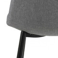 Scaun Fox, Signal, 44x39x86 cm, textil/otel, gri/negru