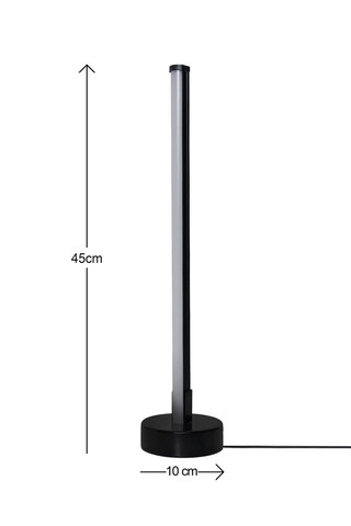 Lampa de masa, Curlux, 395NGR1108, Corp din aluminiu de 45 cm, Invelis electrostatic, Alb