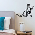 Decoratiune de perete, Cat Metal Decor, metal, 51 x 36 cm, negru