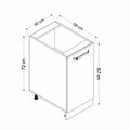 Dulap pentru bucatarie, Hanah Home, Minar, 40x87x58 cm, Alb / Antracit