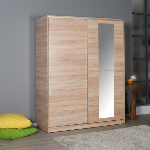 Dulap pentru haine, Adore, SWD-716-SS-3, 160 x 207 x 60 cm, pal melaminat, sonoma 160 imagine 2022