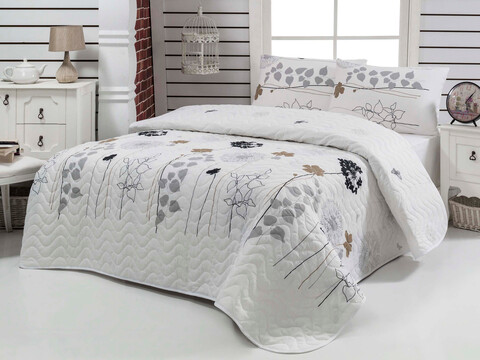 Cuvertura Single 155x200 cm, Atlantis - White, Eponj Home, 65% bumbac/35% poliester