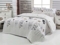 Cuvertura Single 155x200 cm, Atlantis - White, Eponj Home, 65% bumbac/35% poliester