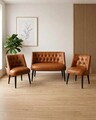 Set fotoliu extensibil și canapea cu 2 locuri (3 piese), Atelier del Sofa, 281ELR1209, Bej