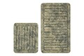 Set covorase de baie 2 piese, Alanur Home, COTTONKT000204, Bumbac, Verde