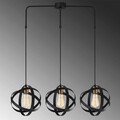 Lustra, Opviq, 892OPV1610, Fier, Negru