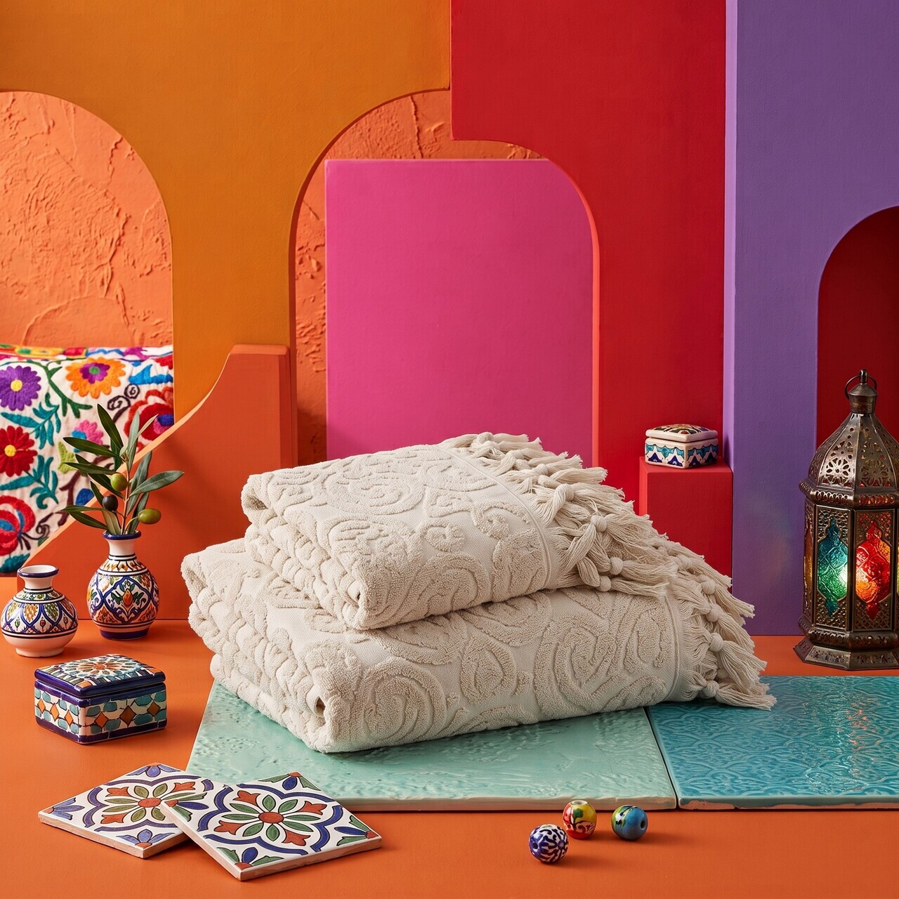 Set prosoape, L'essentiel Maison, Hera, Bej