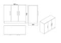 Set mobilier de birou, Locelso, VO16, Alb
