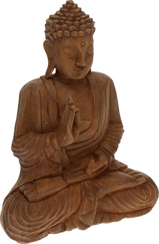 Decoratiune Buddha, 24.5×11.5×32.5 cm, poliston, maro