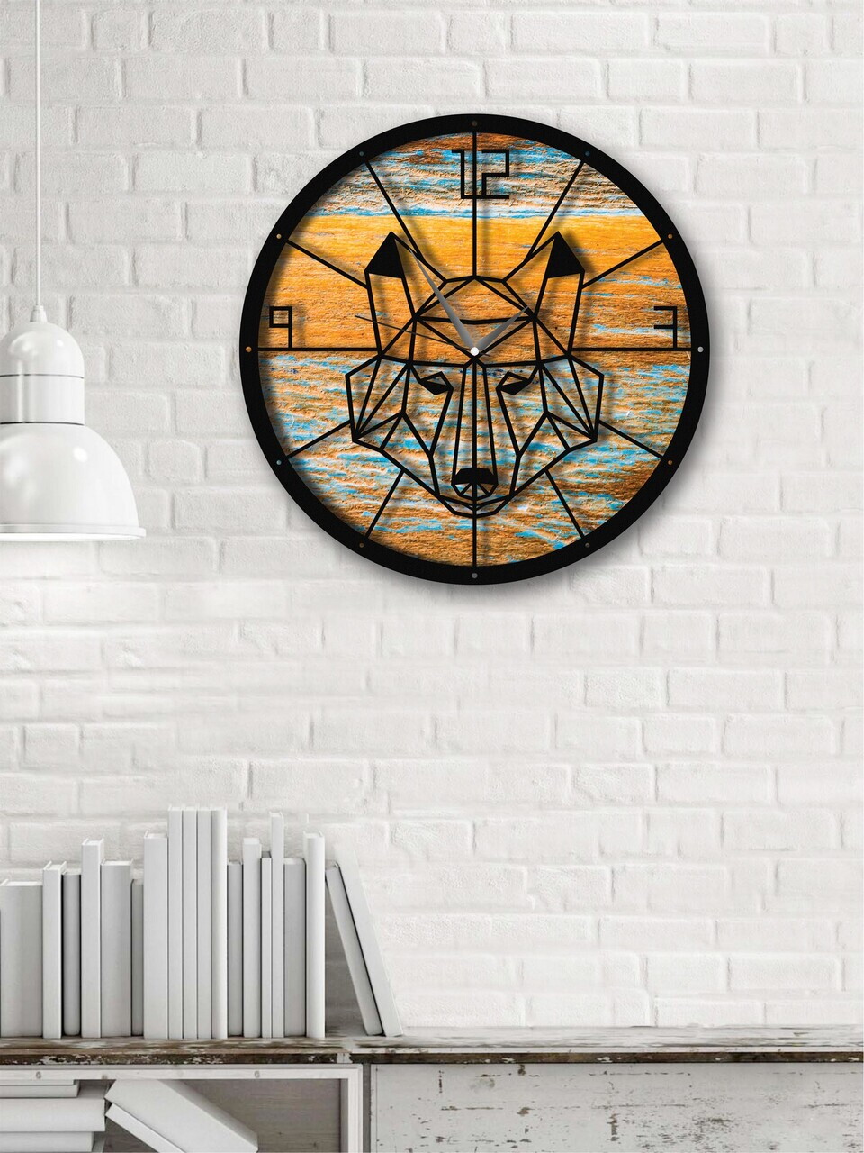 Ceas de perete, MET-MDF-UYART-2149, Dimensiune: 50 x 50 cm, Negru — imaginea 3