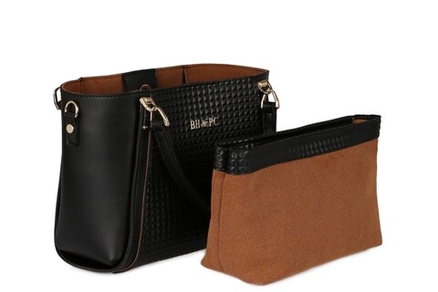Geanta Pyramid, Beverly Hills Polo Club, 611, piele ecologica, negru