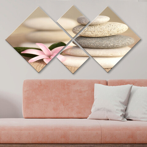 Set 4 tablouri decorative, 4MDF93053368, MDF, Imprimat UV, Multicolor Evans