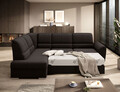 Coltar extensibil stanga 3 locuri ELTAP, LT-22FL, Siber, 270x186x93 cm, lemn/poliester, maro inchis