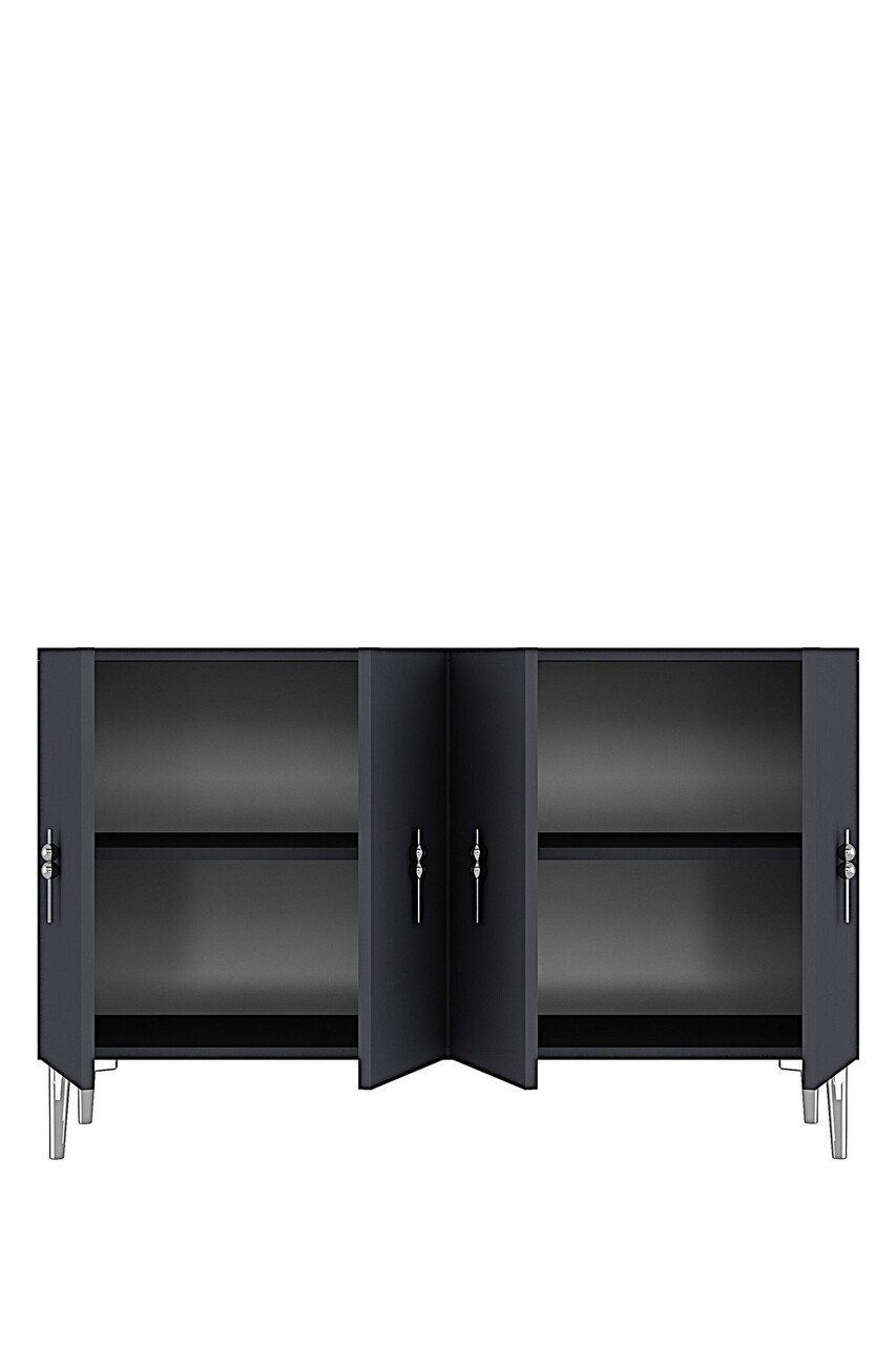 Consola, Hanah Home, Salkım 120, 120x79x32 cm, Antracit / Argintiu - view 6