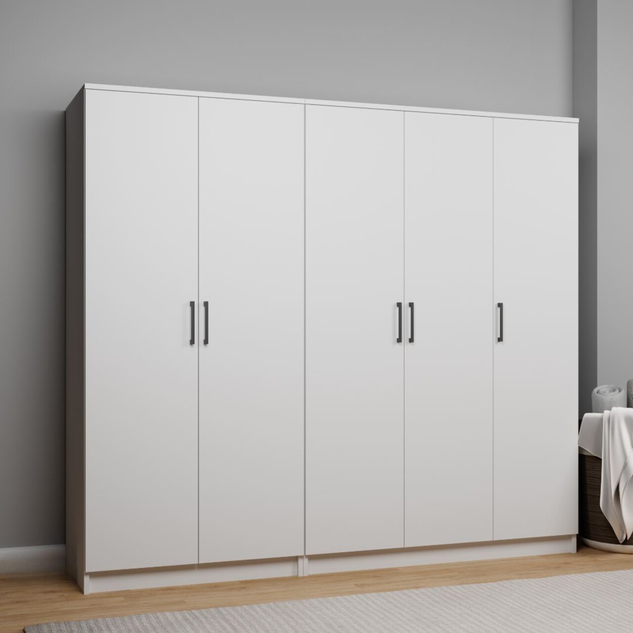 Dulap pentru haine, Miwood, Kardelen 1600-104, Alb - 1 | YEO