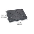 Covoras pentru chiuveta, Wenko, Kristall Square, 27.5 x 31 x 1 cm, plastic, gri