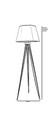 Lampadar, Stala, 846STL3619, Metal, Auriu