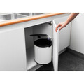 Cos de gunoi pentru dulap, Brabantia, White, 15 L, 30x29.3x34.7 cm, otel, alb