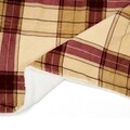 Patura fleece cu blanita Carouri, Heinner Home, 150x220 cm, 100% poliester, bej