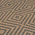 Covor Jute Diamond Blue, Flair Rugs, 60x230 cm, iuta, albastru