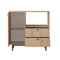 Dulap multifunctional, Locelso, RE1-SK, Stejar / Tigla Roșu