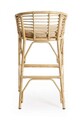 Scaun de bar pentru gradina Alaida, Bizzotto, 54x55x98 cm, aluminiu/fibre sintetice/tesatura ofelin, natural
