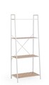 Biblioteca Haldor, Bizzotto, 60.5x36x150 m, otel/MDF furniruit, alb/natural