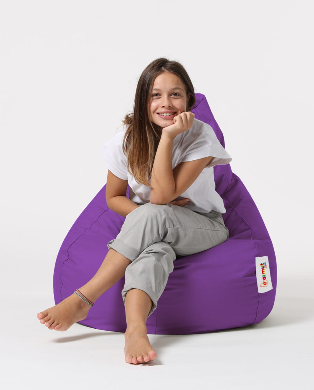 Fotoliu Puf, Bean Bag, Ferndale Drop L, 80 X 80 Cm, Poliester Impermeabil, Mov