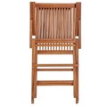 Scaun pliabil pentru gradina Kayla, 56 x 60 x 90 cm, lemn de tec, natural
