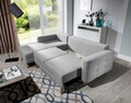Coltar extensibil reversibil 3 locuri ELTAP, AsgL-23, Asgard, 248x162x93 cm, lemn/poliester, gri deschis