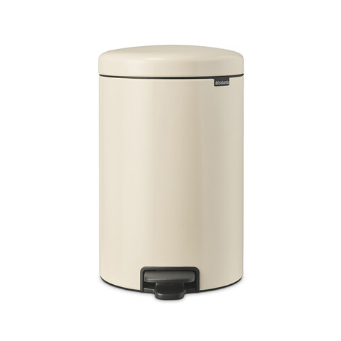 Cos de gunoi cu pedala, Brabantia, NewIcon, 20 L, 38x29x46.7 cm, otel, bej