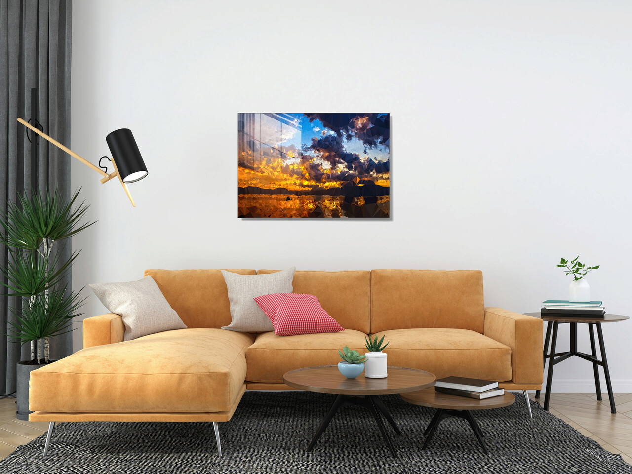 Tablou decorativ, 1393, Sticla temperata, 70 x 100 cm, Multicolor - 1 | YEO