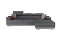 Coltar extensibil dreapta 4 locuri ELTAP, Armd-07, Armando, 289x203x85 cm, lemn/poliester, gri/multicolor