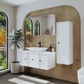 Set Dulap de Baie cu Chiuvetă și Oglindă (3 Piese), Hanah Home, 2549, MDF, Alb