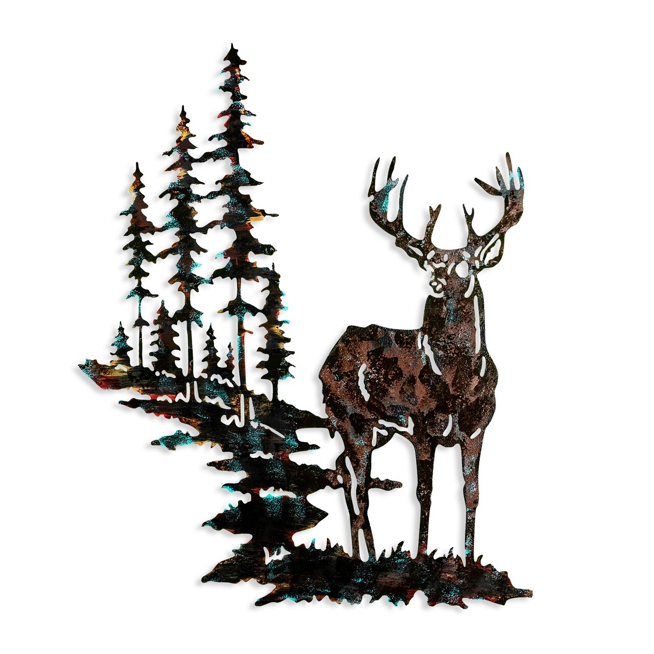 Decoratiune de perete, Deer, Dimensiune: 65 x 79 cm, Multicolor - imagine 6