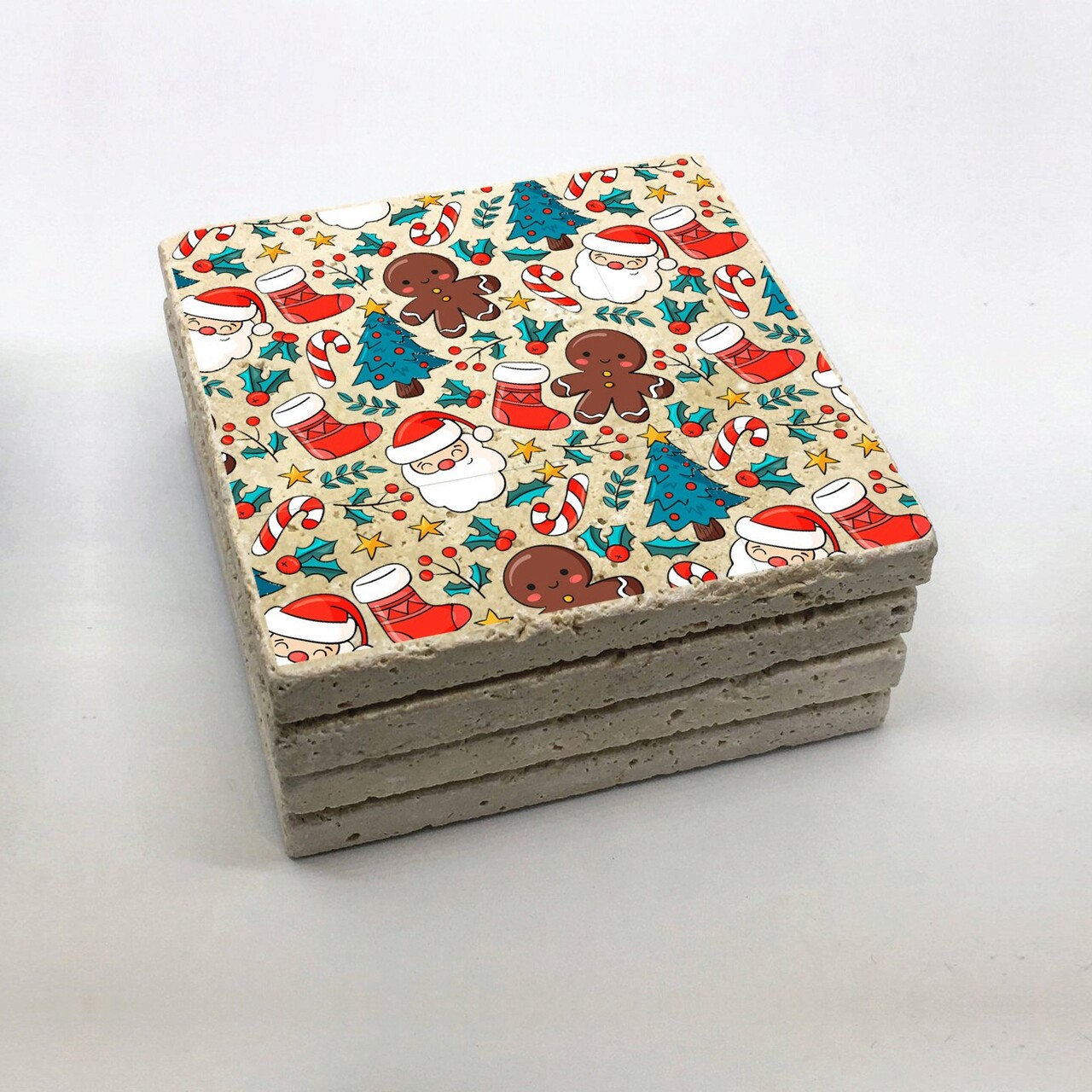 Set suporturi de pahare, Hermia, 366TYR1224, 10 x 10 x 1 cm, 4 piese, Multicolor - view 3