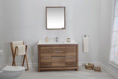 Set mobilier de baie (2 piese), jussara, superior 48, nuc / alb