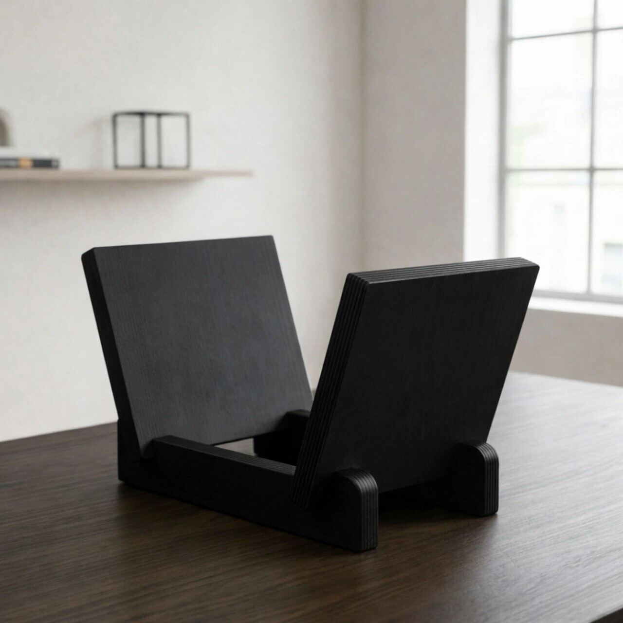 Suport reviste, Hanah Home, CPT4906-30, 30x20x25 cm, PLACAJ CARPEN, Negru — imaginea 7