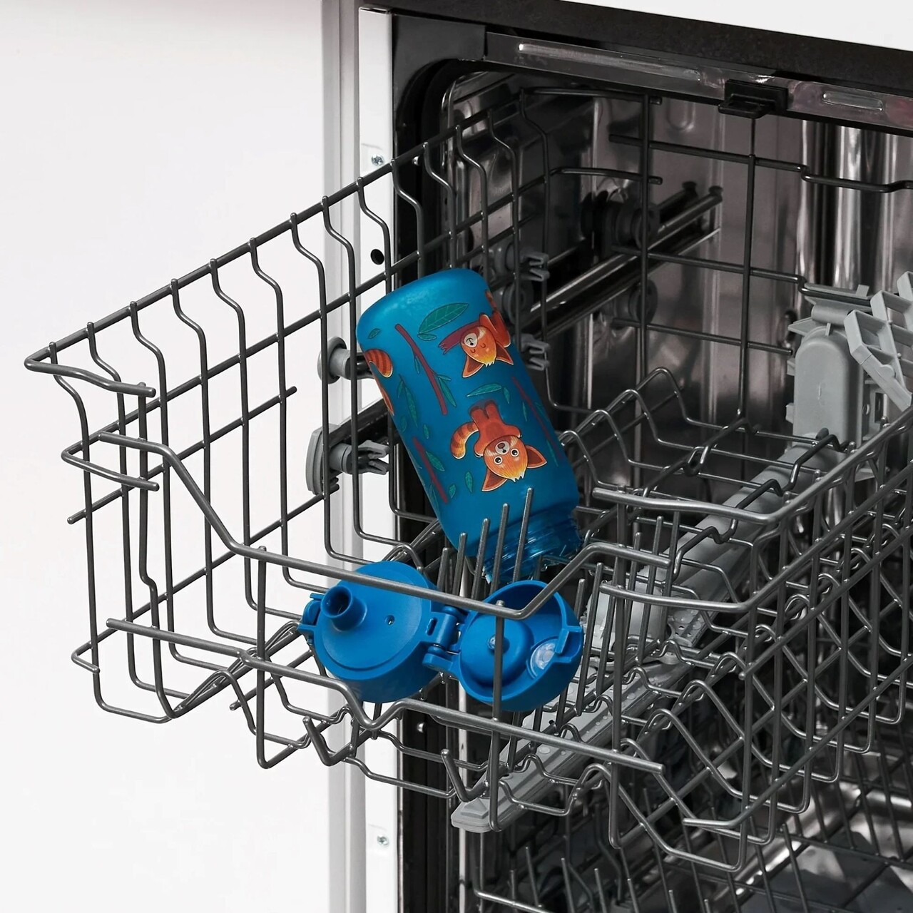 Sticla apa pentru copii, recyclon, 350ml, Red Pandas - Ion8 - imagine 10