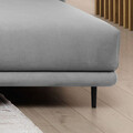 Coltar extensibil dreapta 4 locuri ELTAP, RT-03NU, Dalia, 289x190x95 cm, lemn/poliester, gri deschis