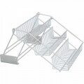 Etajera retractabila Metaltex, 33x28x21 cm, metal/ invelis Polytherm, argintiu
