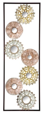 Decoratiune de perete Gliss -A, Mauro Ferretti, 31×90 cm, fier, auriu