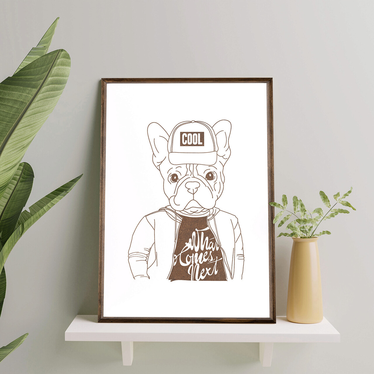 Tablou decorativ TD109 Lemn Desenat manual Natural