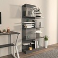 Corp biblioteca, Zena Home, Arya, 80x160x24.6 cm, PAL, Antracit/Alb