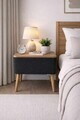 Noptiera, Hanah Home, Nivo, 45x45x30 cm, Antracit