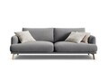 Canapea 3 locuri, Naomi, Micadoni Home, 200x95x75 cm, catifea, gri