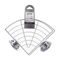 Etajera de colt pentru baie Corner, 5five, fixare cu ventuze, 22 x 22 x 11.5 cm, otel